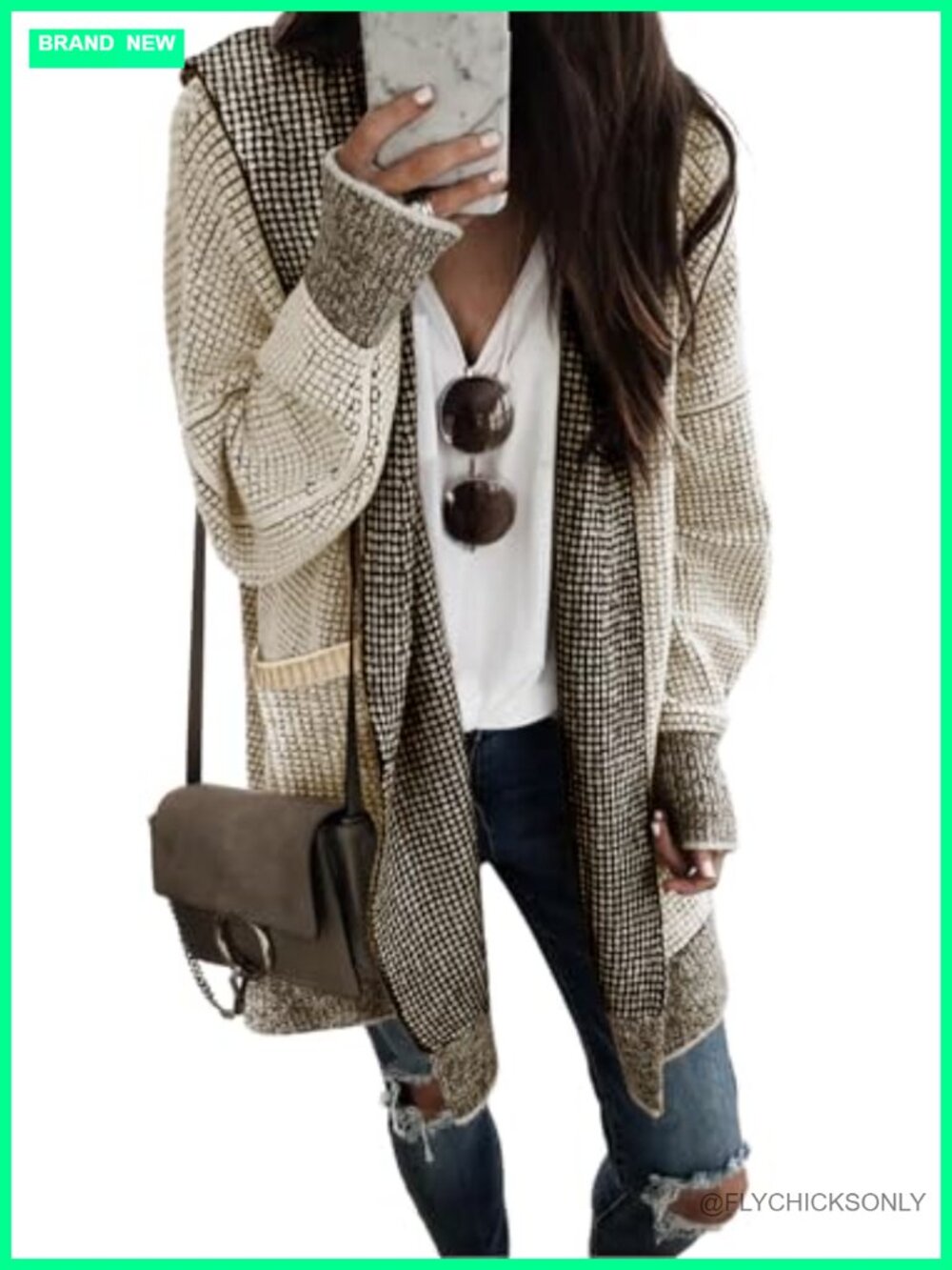 Women's Oversized Hooded Open Front Cardigan Sweater, Knit Long Length